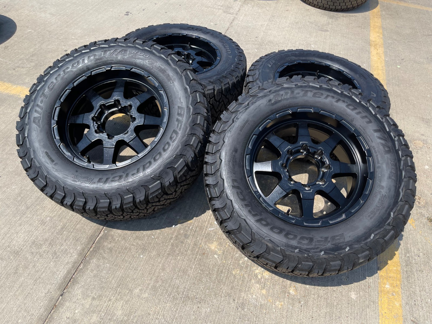 18x9 18" VOXX GFX TR12 wheels rims 8x165 8x6.5 Chevy GMC Ram 2500 3500 BFG KO3