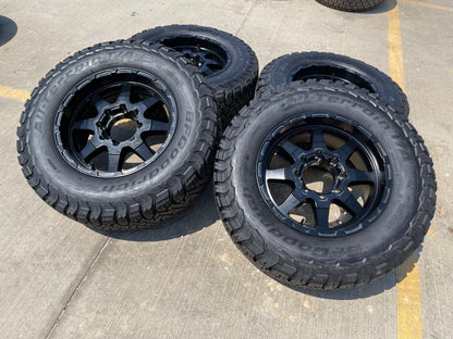 18x9 18" VOXX GFX TR12 wheels rims 8x165 8x6.5 Chevy GMC Ram 2500 3500 BFG KO3