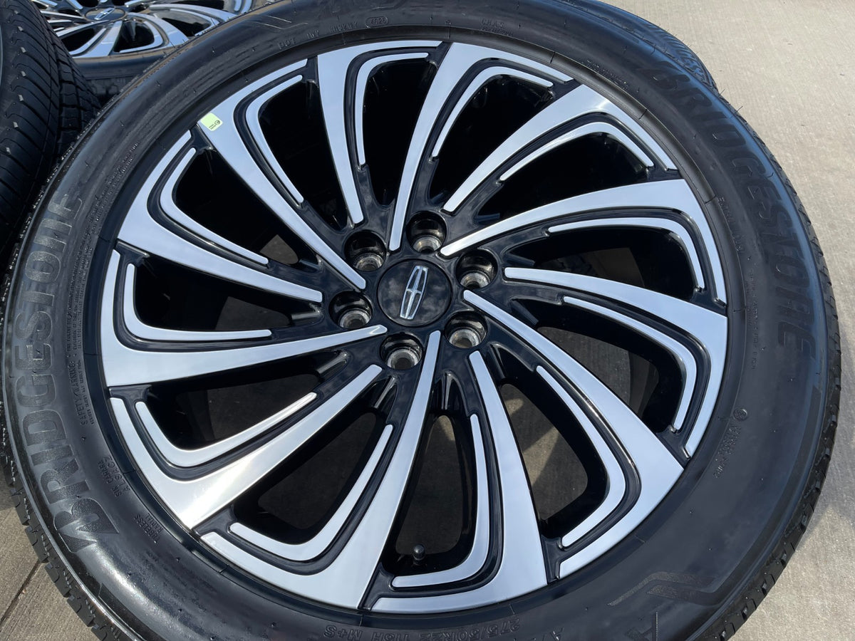 22" Lincoln Navigator OEM 10666 rims wheels BLACK LABEL BRIDGESTONE SET