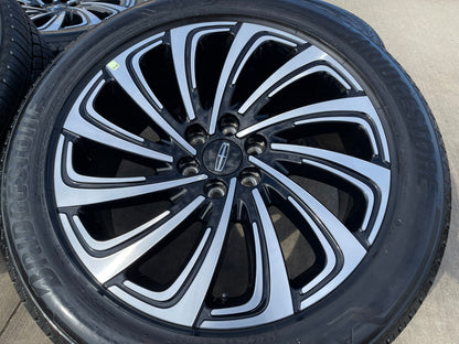 22" Lincoln Navigator OEM 10666 rims wheels BLACK LABEL BRIDGESTONE SET