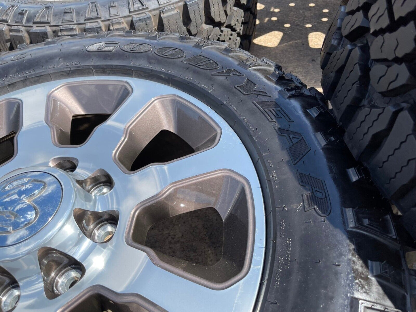 20" Dodge Ram 2500 3500 LARAMIE OEM 2698 wheels rims TAN SET DURATRAC A/T NEW