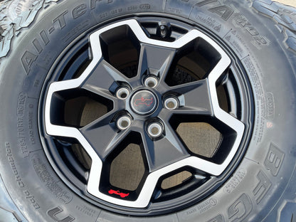 17" Jeep Wrangler RUBICON OEM wheels rims tires 9237 SET black BFG 33"