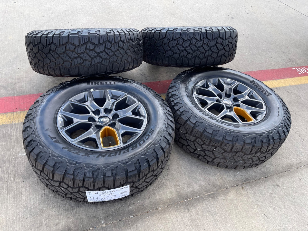 18" Ford Expedition F-150 TREMOR OEM rims wheels TIMBERLINE PIRELLI XTM NEW 2027