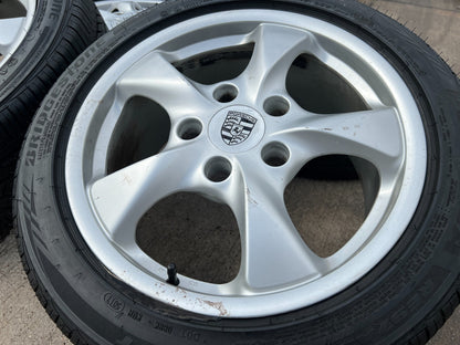 17" Porsche Boxster OEM wheels rims 67258 67259 tires DISCOUNTED
