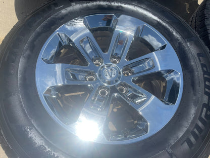 18" Dodge Ram 1500 OEM wheels rims 2672 tires SET CHROME