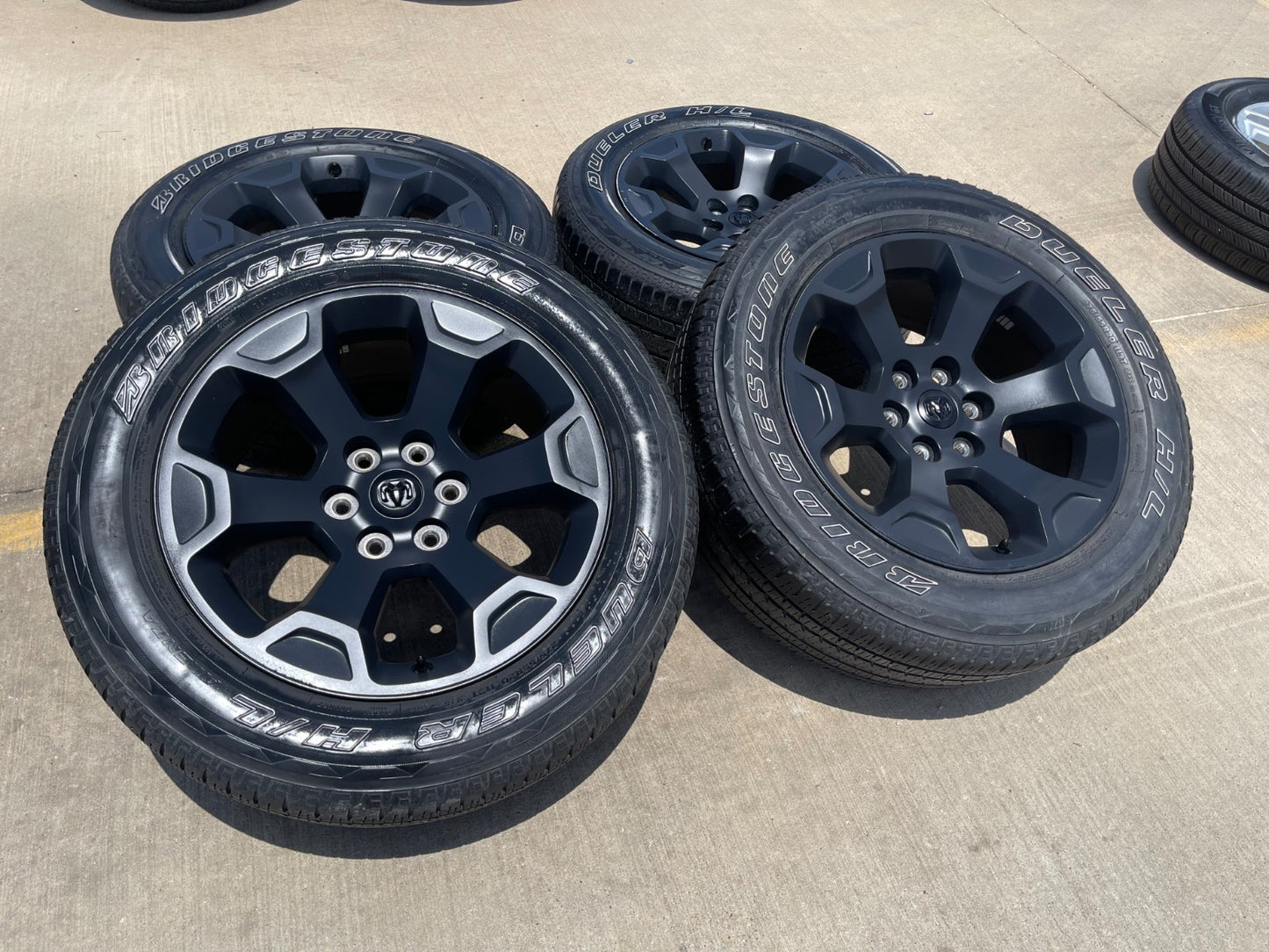 20" Dodge Ram 1500 OEM Laramie Black 2462 2680 wheels rims 2024 2025 2026 SET
