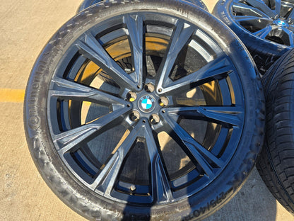 22" BMW X5 X6 X7 OEM 86534 86539 Series wheels rims tires CONTINENTAL