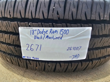 18" Dodge Ram 1500 Rebel Black OEM wheel rim 2671 tire single NEXEN