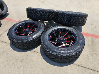 22x10 FUEL D775 Reaction Chevy Dodge Ram 2500 3500 wheels rims 37" 8x165 8x6.5