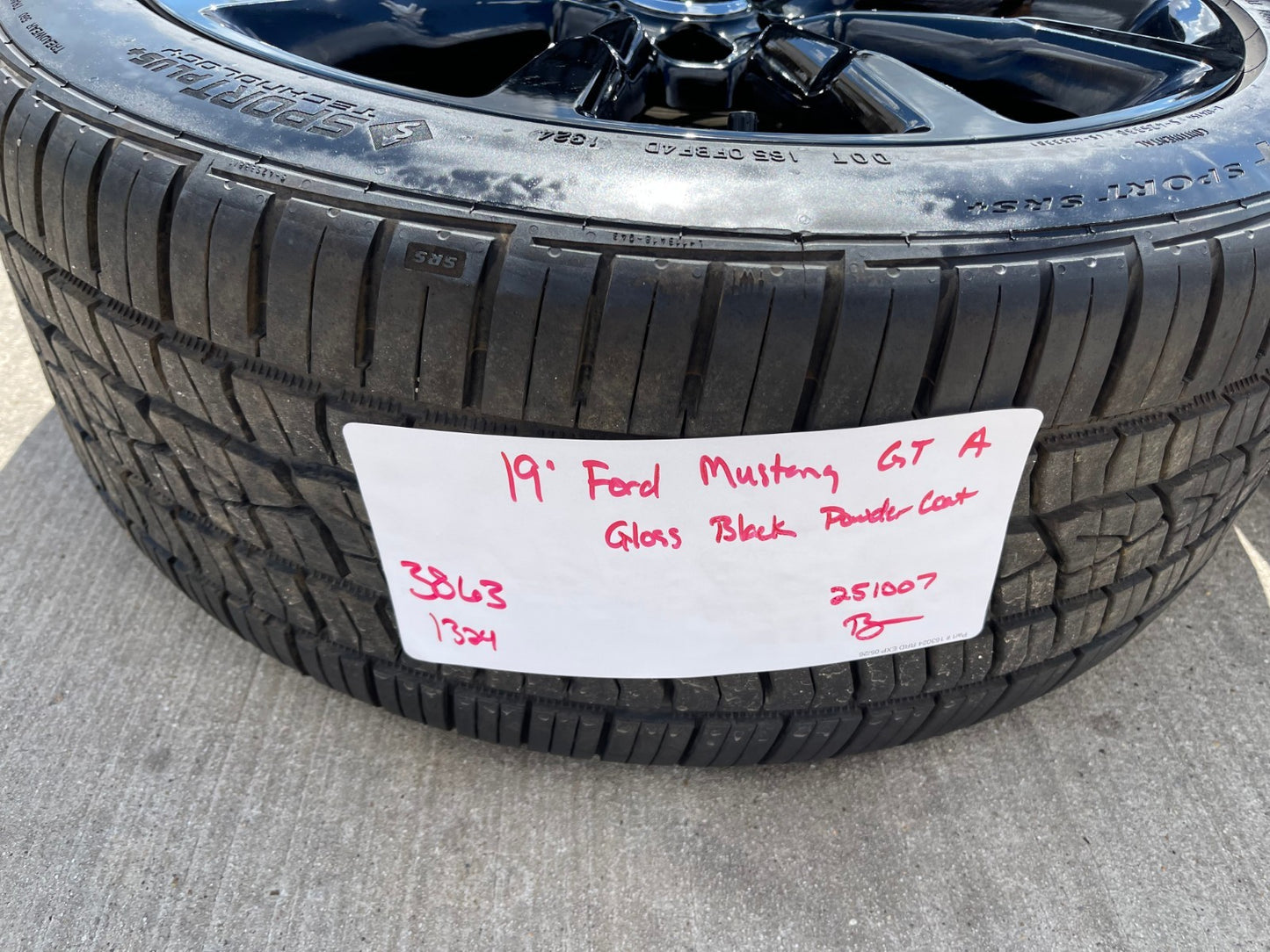 19" Ford Mustang Stealth GT OEM wheels rims 3863 tires CONTINENTAL