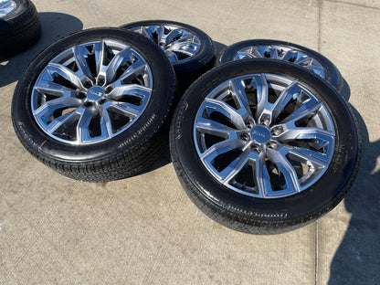 22" GMC Yukon Chevy Tahoe Escalade OEM chrome 95513 14134 wheels rims tires SET
