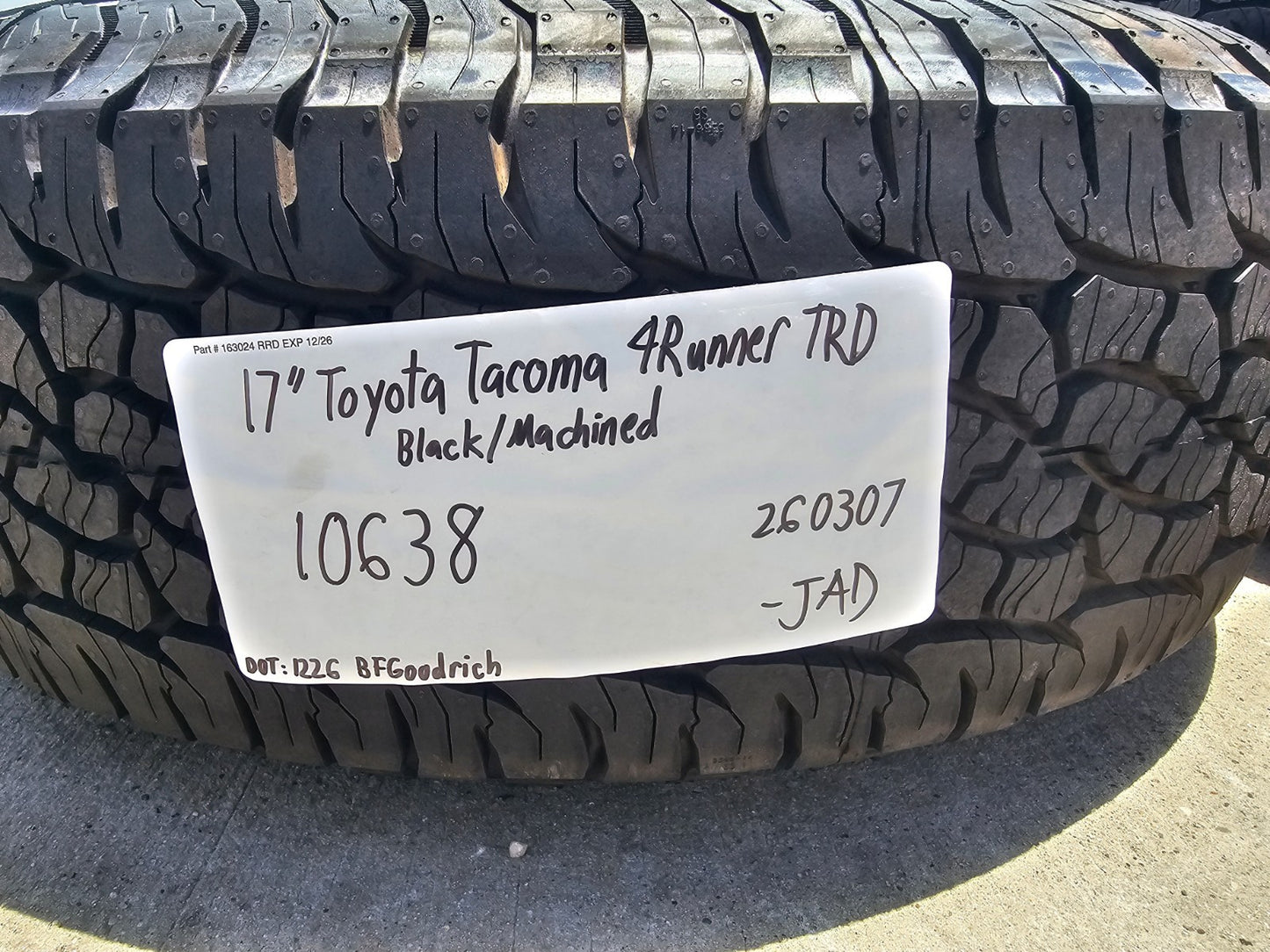 17" Toyota Tacoma 4Runner TRD OEM 10638 wheels rims SET 2025 2026 BFG A/T NEW