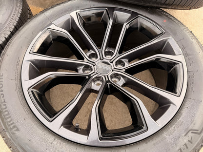 22" Jeep Grand Wagoneer OEM 9279 Obsidian rims wheels RAM 1500 2023 2024 2025