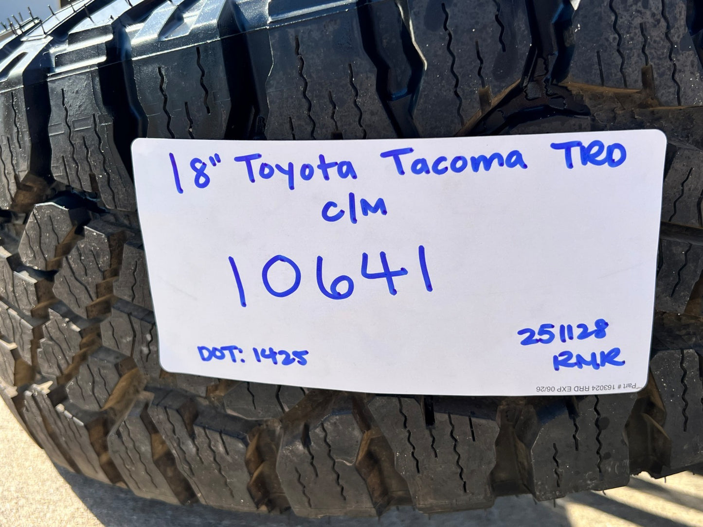 18" Toyota Tacoma 4Runner TRD OEM 10641 wheels rims 2025 2026 NEW DURATRAC A/T