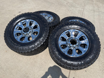 18" Ford F-250 F-350 TREMOR OEM CHROME rims wheels 10097 tires GOODYEAR 35"