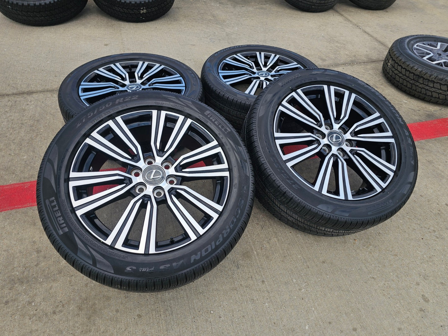 22" Lexus LX600 GX550 OEM wheels rims 74402 Toyota Tundra Sequoia SET PIRELLI