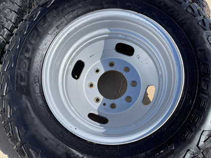(6) 17" Ford F-350 Dually OEM rims wheels 3615 99016 tires SET COOPER A/T
