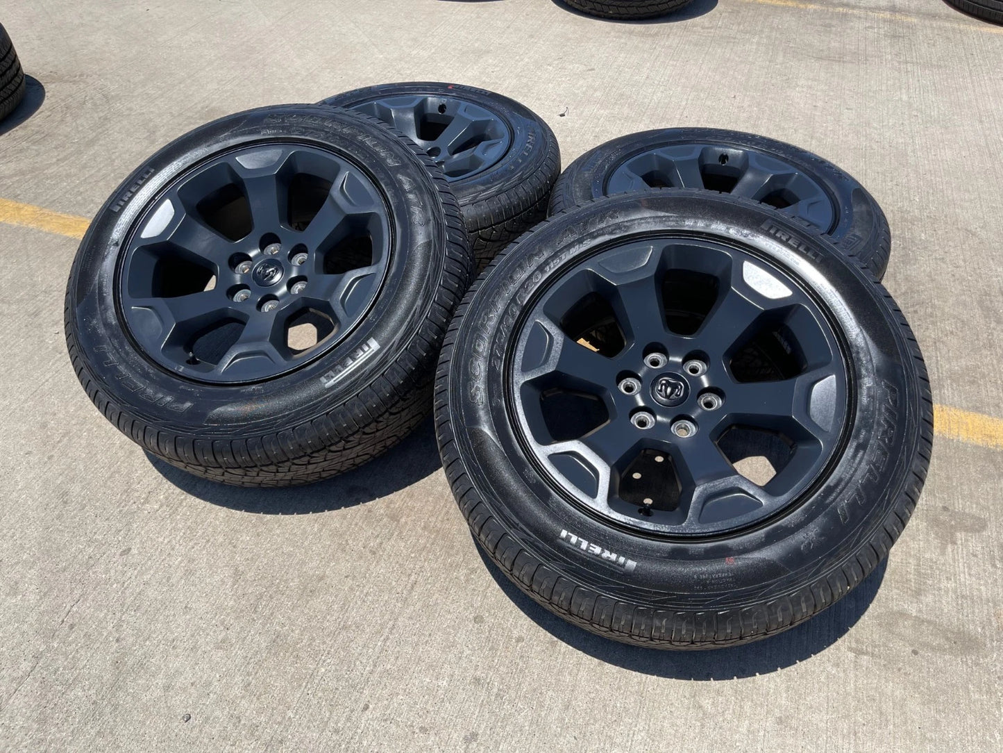 20" Dodge Ram 1500 OEM Laramie Black 2680 wheels rims tires 2024 2025 2026 NEW