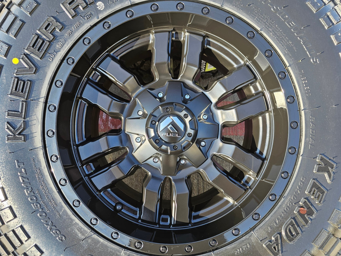 17" 17x9 Fuel Sledge D595 Jeep Wrangler wheels rims 5x114.3 5x4.5 5x5 5x127