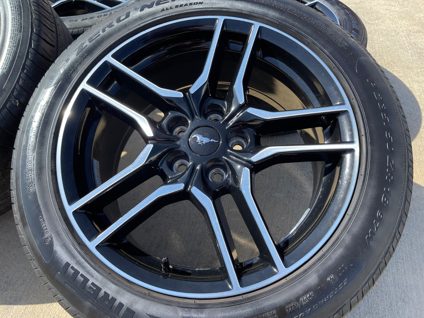 18" Ford Mustang GT OEM 10157 BLACK wheels rims SET 2021 2022 2023 2025 2026