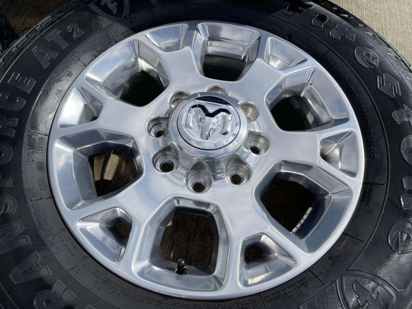 18" Ram 2500 3500 Laramie Power Wagon OEM wheels rims 2693 tires FIRESTONE A/T2