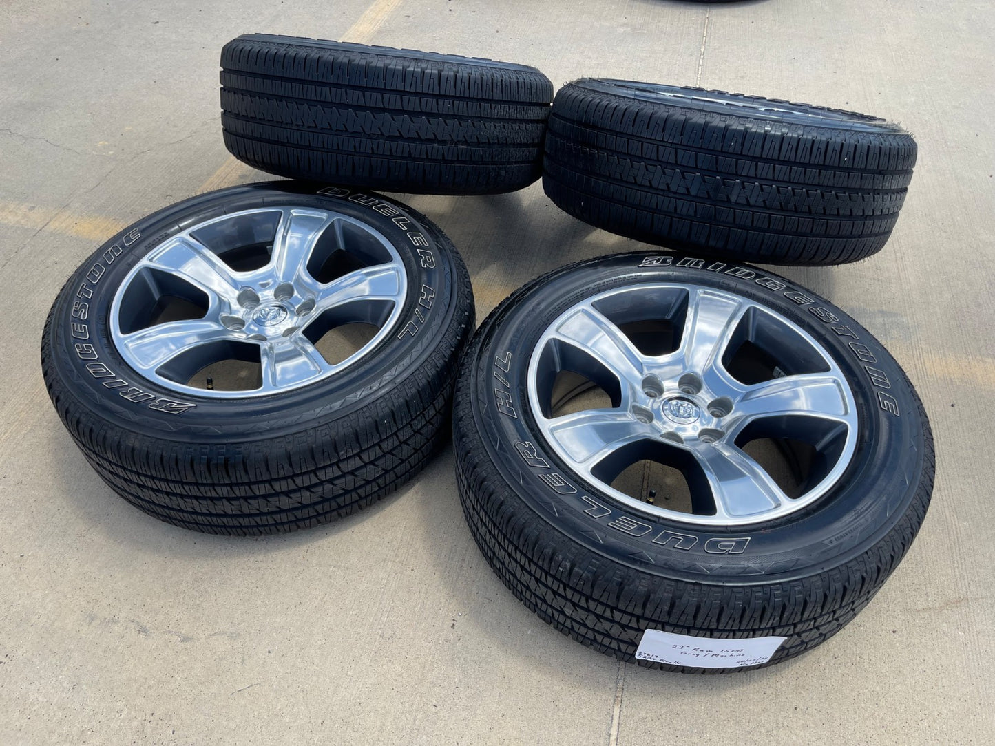 20" Dodge Ram 1500 OEM LIMITED 2676 2723 wheels rims 2025 2026 BRIDGESTONE SET