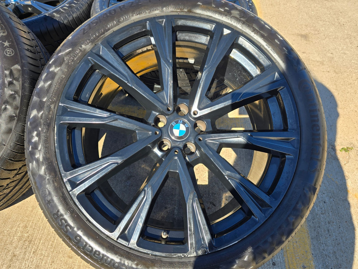 22" BMW X5 X6 X7 OEM 86534 86539 Series wheels rims tires CONTINENTAL