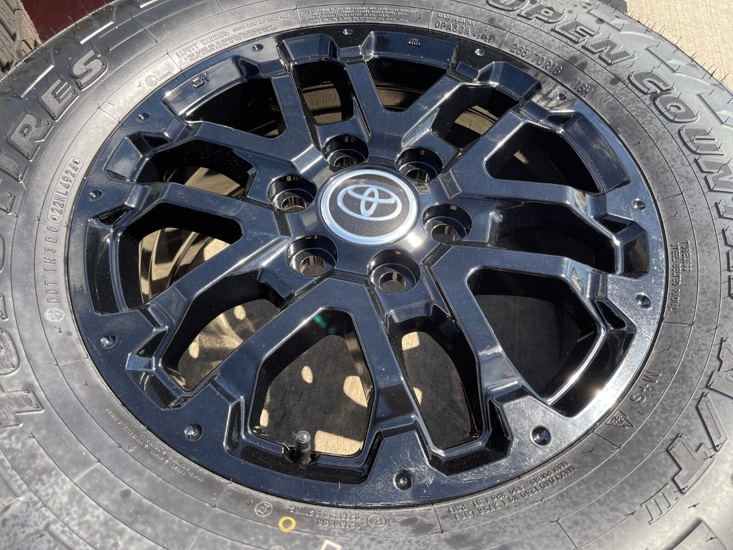 18" Toyota Tundra TRD OEM black wheels rims 75273 Sequoia 2024 2025 TOYO AT3 NEW