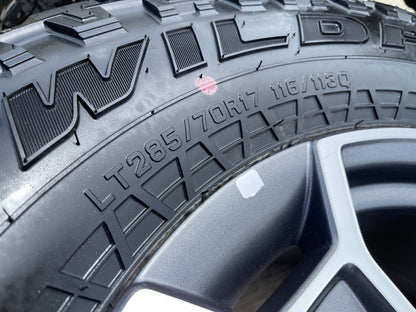 17" Jeep Wrangler Rubicon OEM 9336 wheels rims Gladiator SET FALKEN M/T 33"