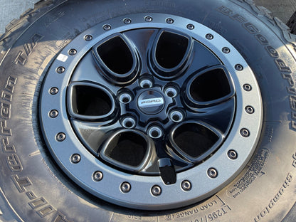 17" Ford F-150 Raptor OEM BEADLOCK rims wheels SET 10459 95210 BFG KO2 tires