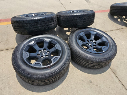 20" Dodge Ram 1500 OEM Laramie Black 2680 wheels rims tires HANKOOK A/T2 NEW