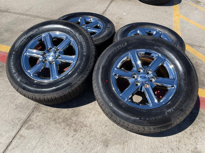 18" Ford F-150 Lariat OEM 10613 95922 CHROME rims wheels Expedition MICHELIN NEW