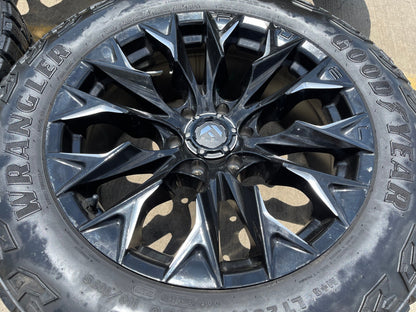 20" Fuel D804 Flame Blackout Chevy Silverado RAM 1500 wheels rims 6x139 6x5.5