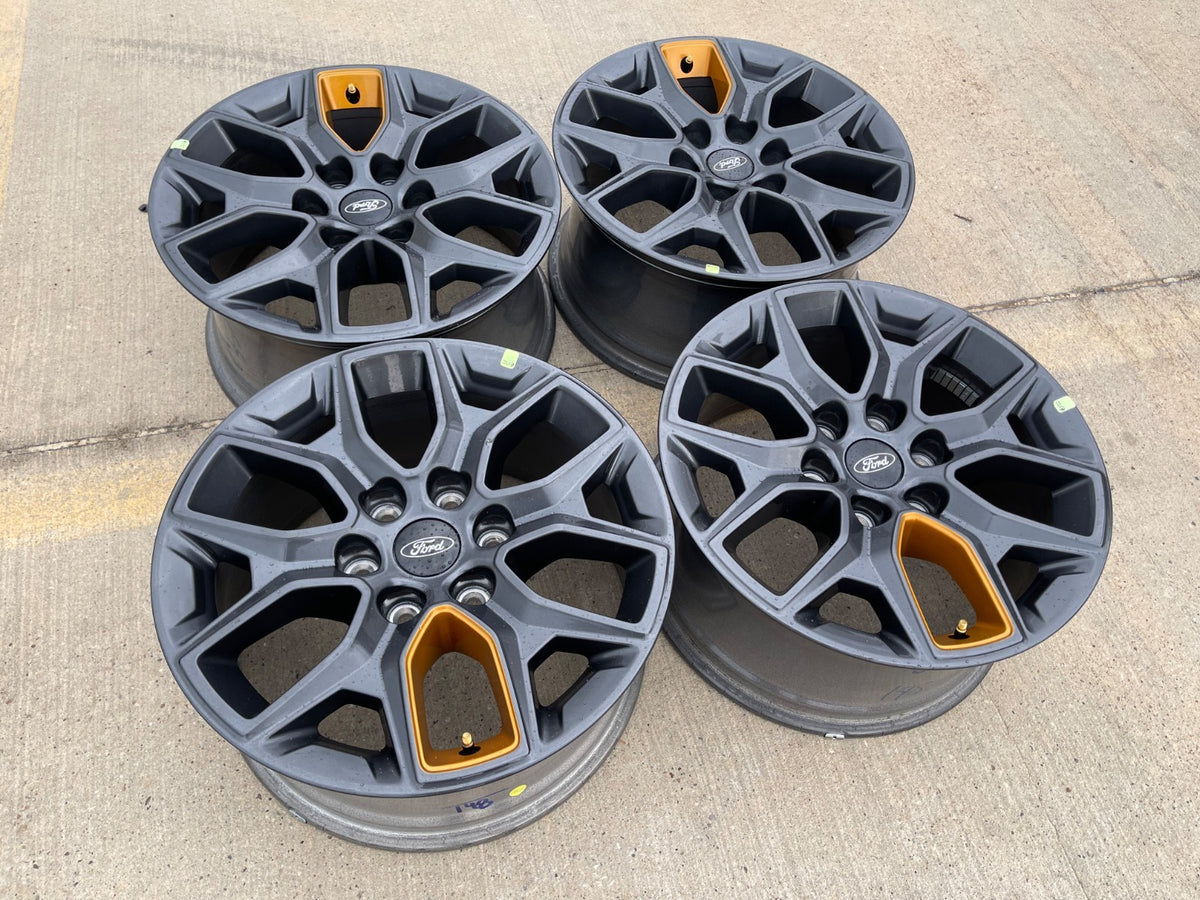 18" Ford Expedition F-150 TREMOR OEM rims wheels SET ORANGE 2027 NEW