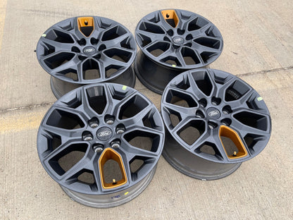 18" Ford Expedition F-150 TREMOR OEM rims wheels SET ORANGE 2027 NEW