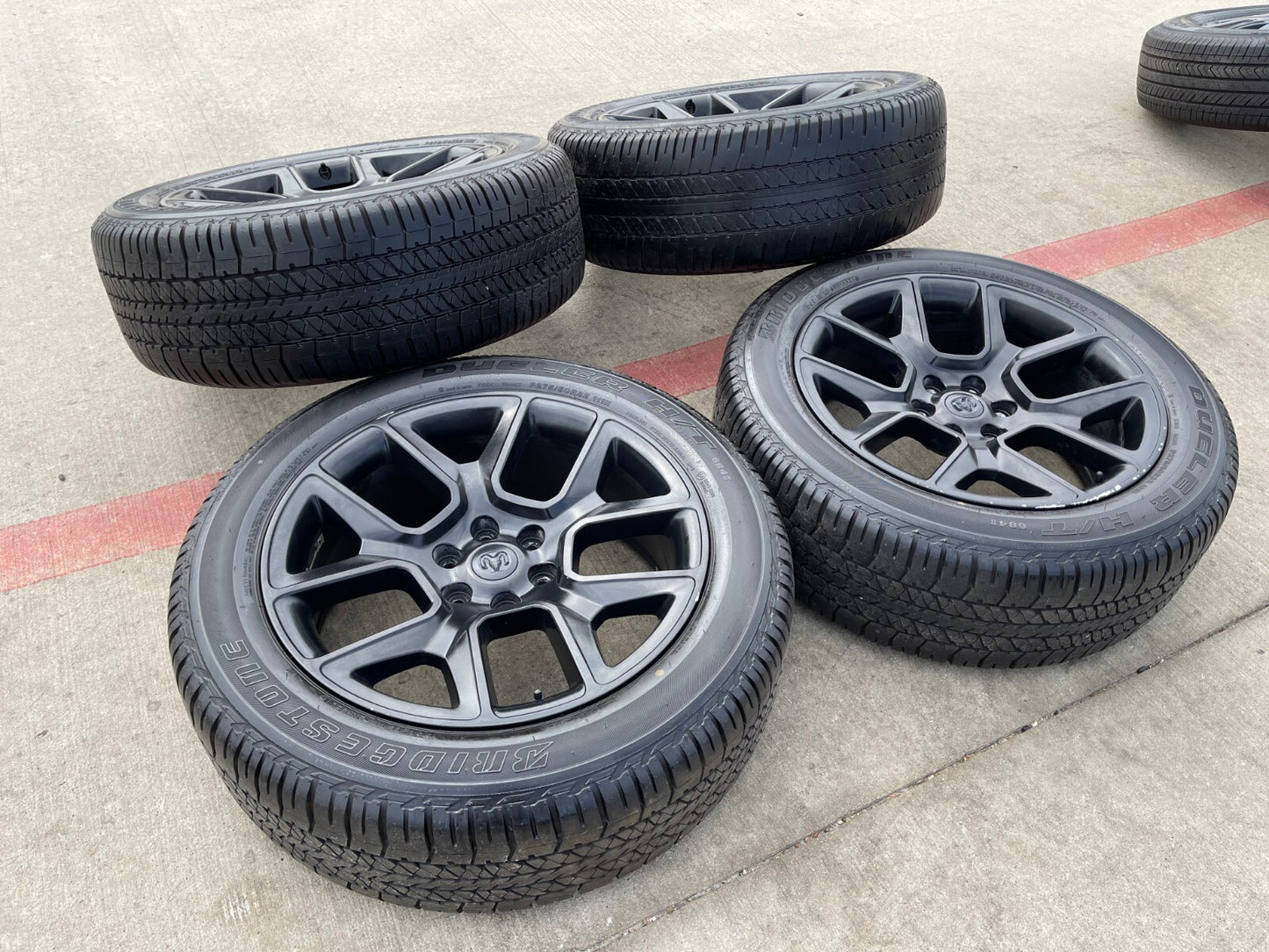 22" Dodge Ram 1500 OEM LIMITED Laramie wheels rims black 2725 2684 BRIDGESTONE