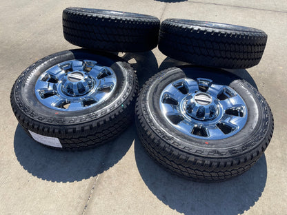 20" Ford F-250 F-350 OEM 10295 25085 10552 chrome wheels rims BRIDGESTONE SET