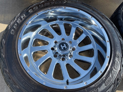 22x12 22" Hardcore HC15 Ford F-250 F-350 Chrome SET rims wheels 8x170 -44 35"