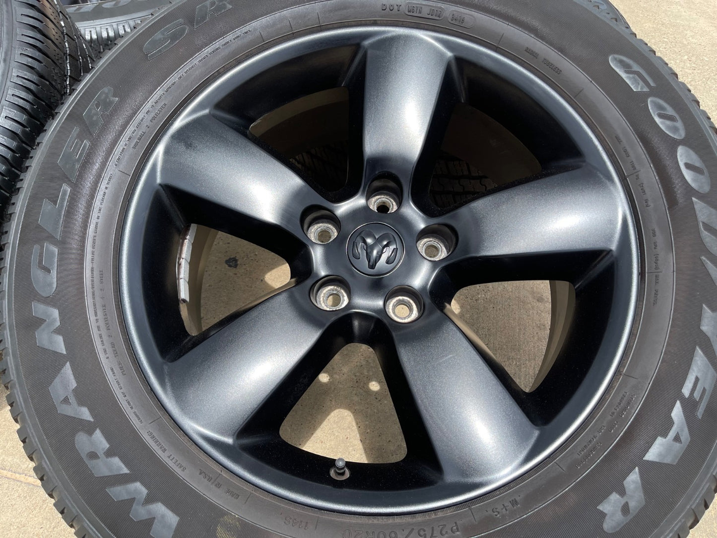 20" Dodge Ram 1500 OEM wheels rims 2495 BLACK 5x139 5x5.5 SET GOODYEAR