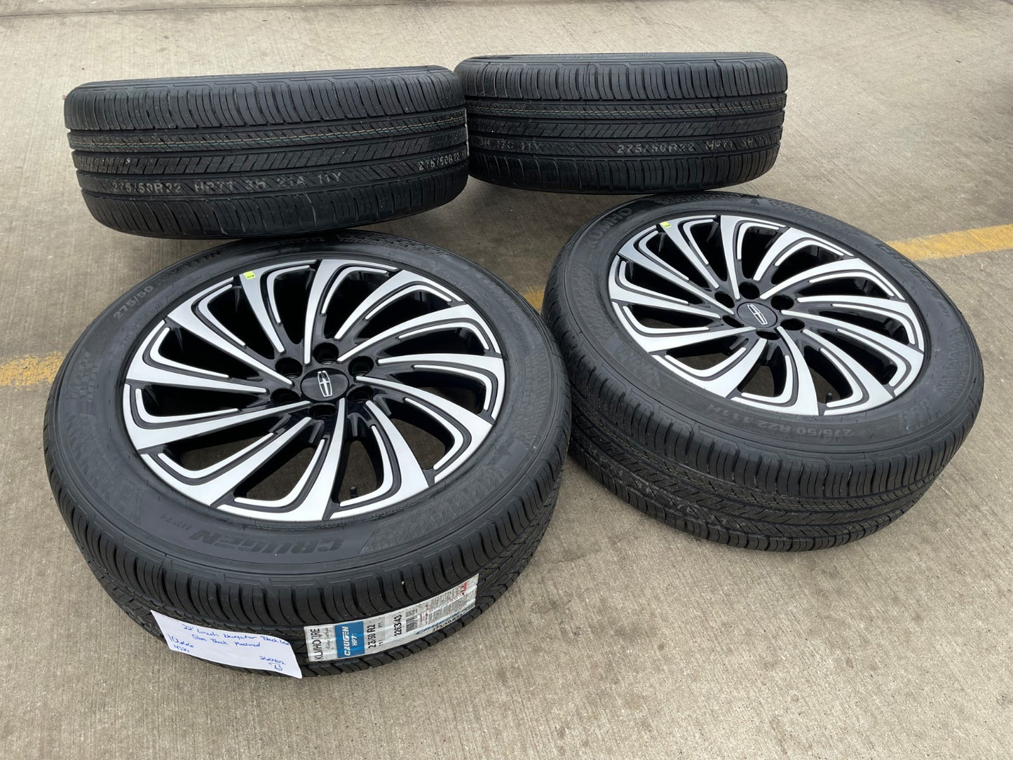 22" Lincoln Navigator OEM 10666 rims wheels BLACK LABEL 2025 2026 KUHMO NEW