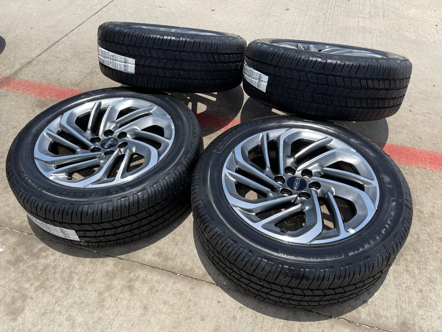 22" Lincoln Navigator OEM 94225 rims wheels BLACK LABEL 2025 2026 MICHELIN NEW