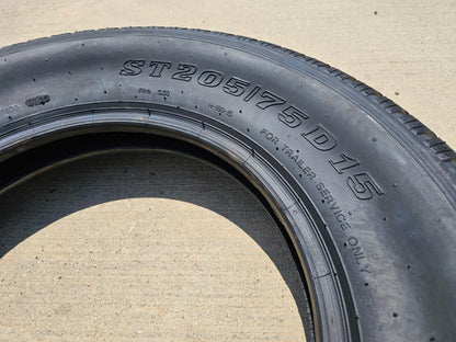 (1) 205/75/15 HI-RUN H-180 tire ST 205/75R15 LT 6 ply LR C 101M trailer NEW