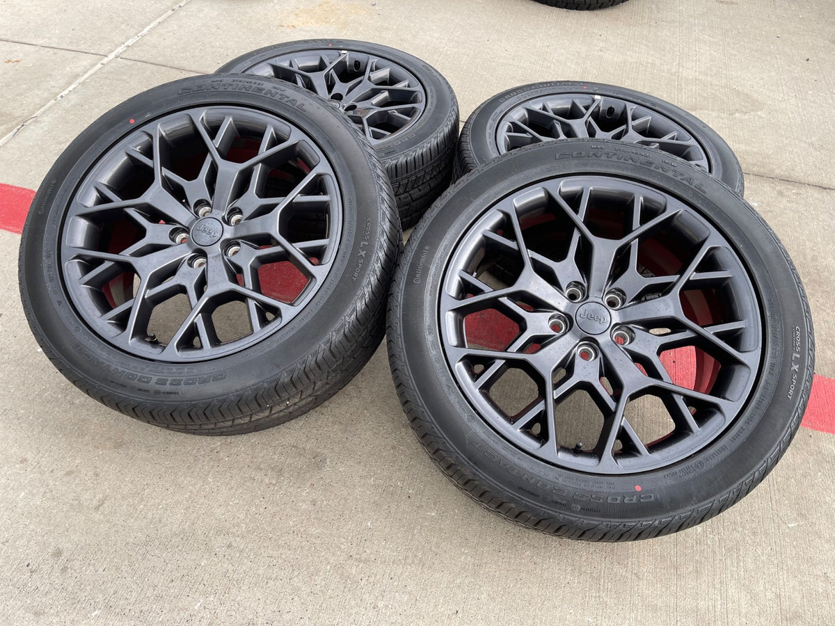 21" Jeep Grand Cherokee L OEM wheels rims 9291 Durango tires SET CONTINENTAL