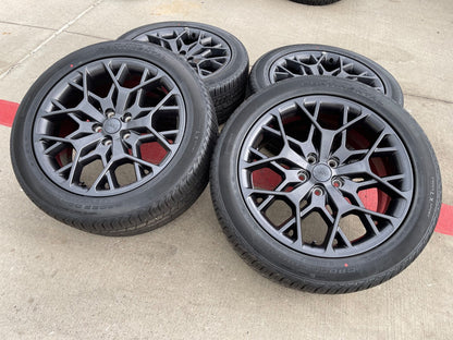 21" Jeep Grand Cherokee L OEM wheels rims 9291 Durango tires SET CONTINENTAL