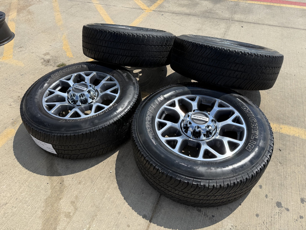 20" Ford F-250 F-350 OEM Lariat wheels rims 10292 tires SET MICHELIN A/T2