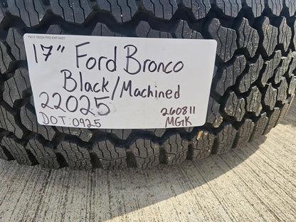 17" Ford Bronco HERITAGE SASQUATCH OEM 22025 wheels rims SET GOODYEAR A/T 35"
