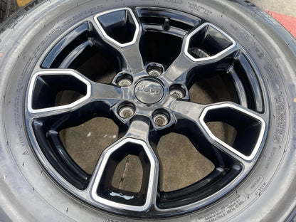 18" Jeep Wrangler SMOKY MOUNTAIN Black OEM 9198 wheels rims tires MICHELIN NEW