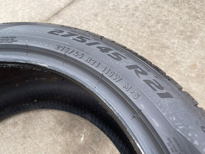 (1) 275/45/21 Pirelli P Zero A/S tire 110W M+S
