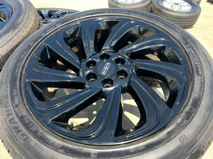 22" Lincoln Navigator OEM rims wheels 10497 Black Label tires NEW