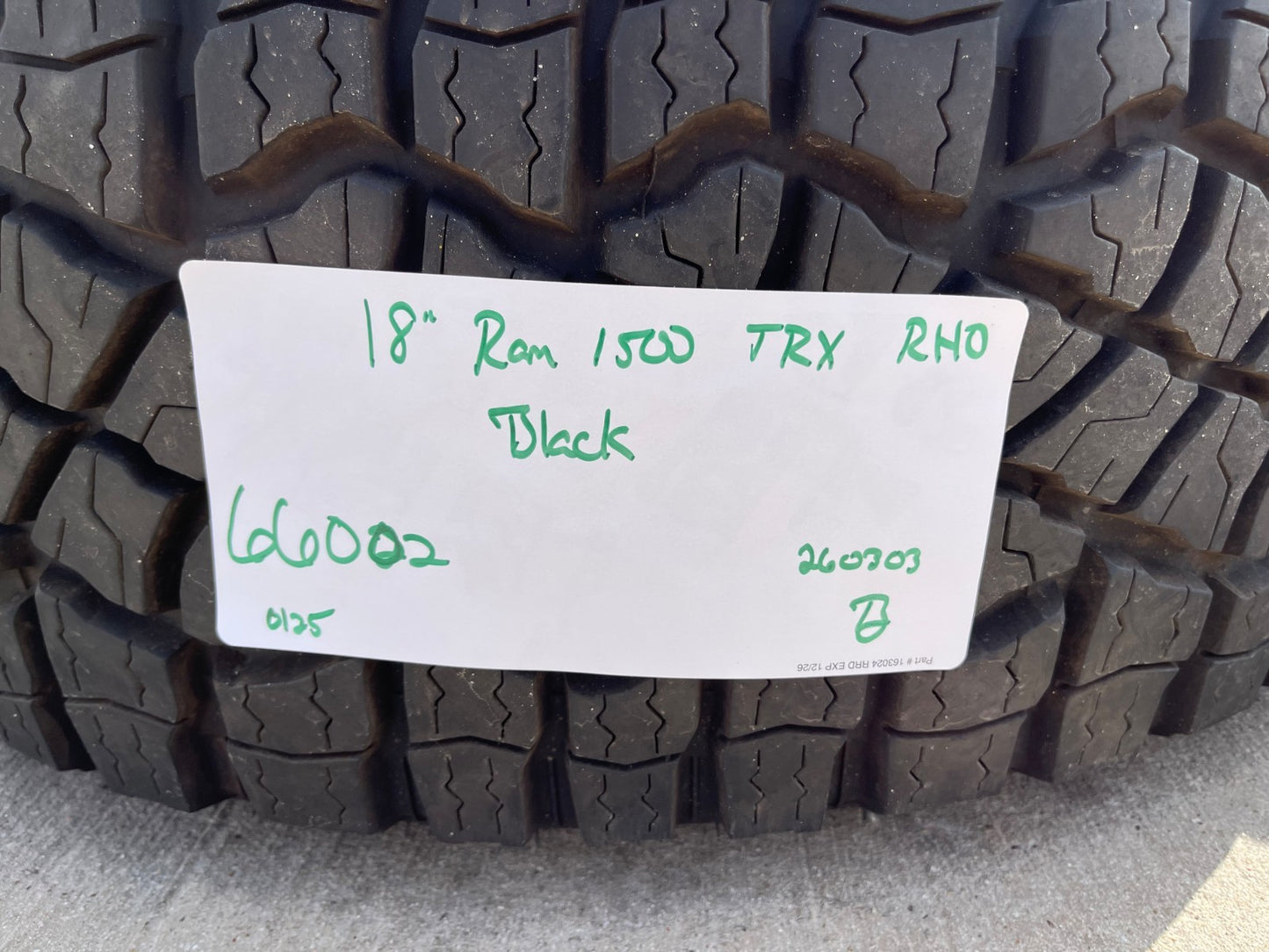 18" Dodge Ram 1500 TRX RHO Black OEM 66002 wheels rims SET TERRITORY A/T 35"